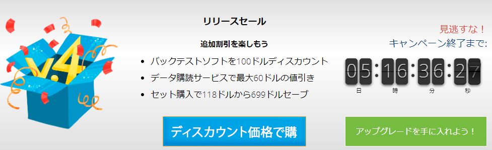 Forextester4リリースセール